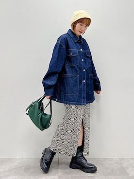 「PBLIM（ページボーイリム）のアイテム（ブーツ）」を使った、Naoさん（レディース・159cm）の秋コーディネート