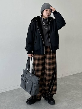 「アイテム（スラックス）」を使った、Naoさん（レディース・159cm・30代）の秋コーディネート