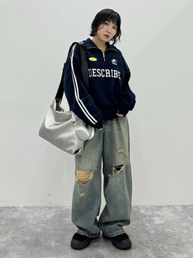 「アイテム（スウェット）」を使った、Naoさん（レディース・159cm・20代）の秋コーディネート