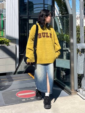 「PBLIM（ページボーイリム）のアイテム（スカート）」を使った、Naoさん（レディース・159cm）の秋コーディネート