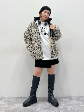 「ロンt」｜「アイテム（ブルゾン）」を使った、Naoさん（レディース・159cm）の秋コーディネート