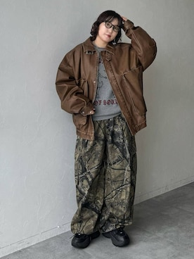 「アイテム（カーゴパンツ）」を使った、Naoさん（レディース・159cm・30代）の夏コーディネート