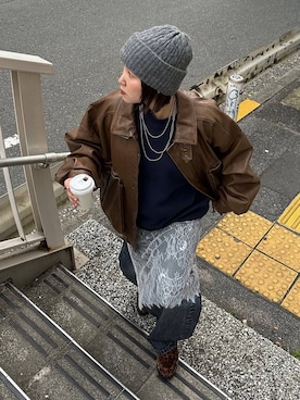 「アイテム（ブルゾン）」を使った、Naoさん（レディース・159cm・30代）の秋コーディネート