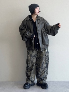 「アイテム（カーゴパンツ）」を使った、Naoさん（レディース・159cm・30代）の夏コーディネート