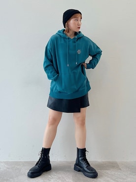 「PBLIM（ページボーイリム）のアイテム（ブーツ）」を使った、Naoさん（レディース・159cm）の秋コーディネート