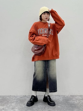 「PBLIM（ページボーイリム）のアイテム（スカート）」を使った、Naoさん（レディース・159cm）の夏コーディネート