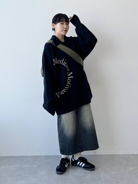 「PBLIM（ページボーイリム）のアイテム（スカート）」を使った、Naoさん（レディース・159cm）の秋コーディネート