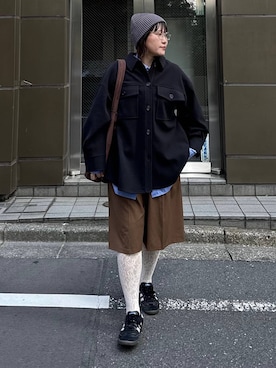 「アイテム（ソックス/靴下）」を使った、Naoさん（レディース・159cm・30代）の秋コーディネート