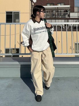 「アイテム（スウェット）」を使った、Naoさん（レディース・159cm・20代）の秋コーディネート
