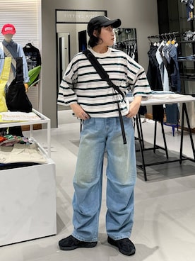 「アイテム（キャップ）」を使った、Naoさん（レディース・159cm・20代）の春コーディネート