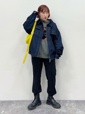 「PBLIM（ページボーイリム）のアイテム（ブーツ）」を使った、Naoさん（レディース・159cm）の冬コーディネート