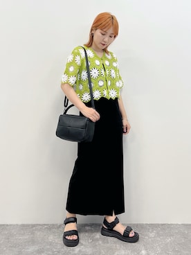 「アイテム（カーディガン/ボレロ）」を使った、Naoさん（レディース・159cm・20代）の夏コーディネート