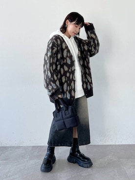 「PBLIM（ページボーイリム）のアイテム（スカート）」を使った、Naoさん（レディース・159cm）の秋コーディネート