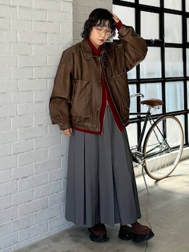 「アイテム（ブルゾン）」を使った、Naoさん（レディース・159cm・30代）の秋コーディネート