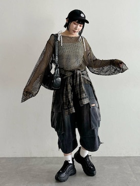 「PBLIM（ページボーイリム）のPBLIM/カップツキリボンキャミ（キャミソール）」を使った、Naoさん（レディース・159cm）の夏コーディネート