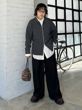 「アイテム（ローファー）」を使った、Naoさん（レディース・159cm・30代）の秋コーディネート