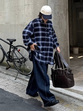 「アイテム（帽子）」を使った、Naoさん（レディース・159cm・30代）の夏コーディネート