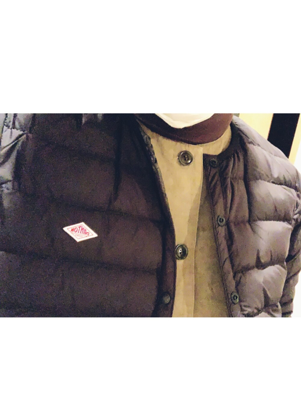 「チョコ色に染まれ、大人カジュアル、シンプル、おしゃれさんと繋がりたい、休日スタイル、UNIQLO、CONFECT、Danton」｜「DANTONの【DANTON】クルーネック インナーダウンジャケット WOMEN（ダウンジャケット/コート、ブラック系）」を使った、やっさんさん（メンズ・172cm）の冬コーディネートの1枚目の写真