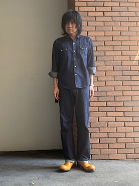 「TCB jeans（ティーシービージーンズ）のアイテム」を使った、拓さん（メンズ・182cm）の春コーディネート