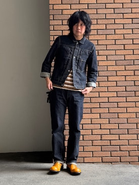 「ヒラキヒミ。のアイテム（シューズ、その他）」を使った、拓さん（メンズ・182cm）の春コーディネート