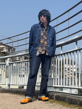 「TCB jeans（ティーシービージーンズ）のアイテム」を使った、拓さん（メンズ・182cm）の春コーディネート
