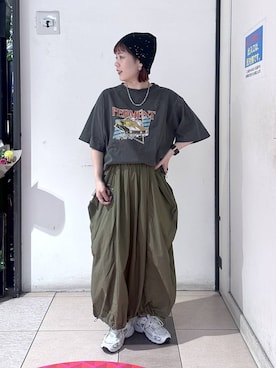 「アイテム（ハンチング/ベレー帽）」を使った、miyusan☆さん（レディース・155cm）の夏コーディネート
