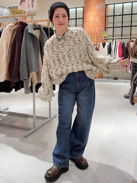 「アイテム（ヘアゴム）」を使った、miyusan☆さん（レディース・155cm）の秋コーディネート