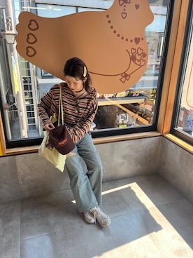 「アイテム（ヘアピン）」を使った、miyusan☆さん（レディース・155cm）の秋コーディネート