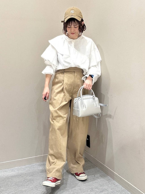 LOWRYS FARM ショートフリルシャツ 135780 グレー LOWRYS FARM（ローリーズファーム）の「ショートフリルシャツ