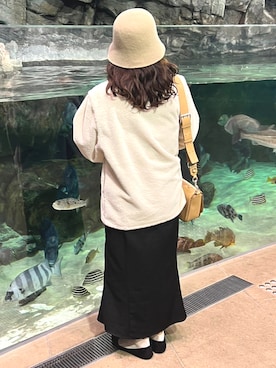 「水族館」｜「アイテム（ジャケット/アウター）」を使った、ｙoｕさん（レディース・157cm）の冬コーディネート