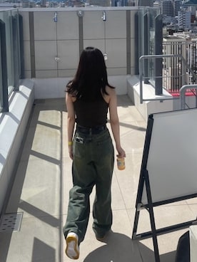 「アイテム（タンクトップ）」を使った、uka.さん（レディース・158cm）の夏コーディネート