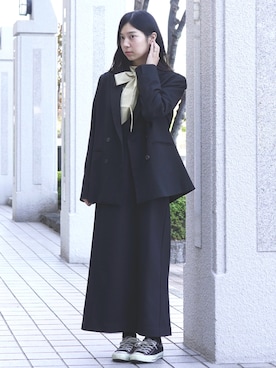「COMME CA ISM（コムサイズム）のアイテム（ジャケット/アウター）」を使った、かりーぬさん（レディース・156cm）の秋コーディネート
