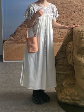 「KEEN（キーン）のアイテム」を使った、も　はさん（レディース・154cm）の夏コーディネート