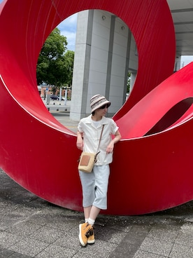 「アイテム（帽子）」を使った、nanaさん（レディース・152cm・20代）の夏コーディネート