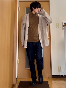 「アイテム（ドレスシューズ）」を使った、ともさん（メンズ・173cm）の冬コーディネート