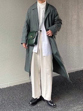 「classicalelf（クラシカルエルフ）のアイテム（スラックス）」を使った、KENTAさん（メンズ・173cm）の冬コーディネート