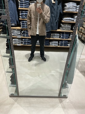 「GU（ジーユー）のアイテム（アンダーウェア）」を使った、  Tomohiroさん（メンズ・174cm）の秋コーディネート