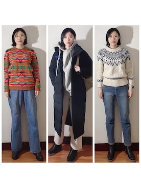 「ADER error（アーダーエラー）のアイテム（トップス）」を使った、AnaisWさん（レディース・166cm）の冬コーディネート