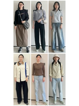 「Chico（チコ）のアイテム（デニムパンツ）」を使った、AnaisWさん（レディース・166cm）の夏コーディネート