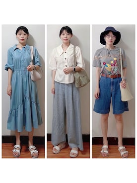 「SISLEY（シスレー）のアイテム」を使った、AnaisWさん（レディース・166cm）の夏コーディネート