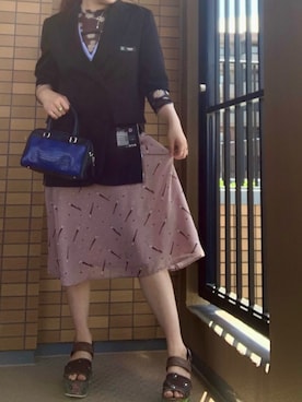 「DAZZLE（ダズル）のアイテム（ジャケット/アウター）」を使った、milkさん（レディース・158cm）の夏コーディネート