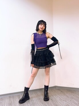 「AIR SPACE（エアースペース）のアイテム」を使った、cha buさん（レディース・157cm）の春コーディネート