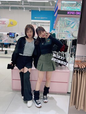 「XXX（マミロ）のアイテム」を使った、cha buさん（レディース・157cm）の春コーディネート