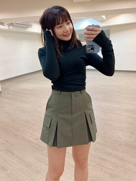 「XXX（マミロ）のアイテム」を使った、cha buさん（レディース・157cm）の冬コーディネート