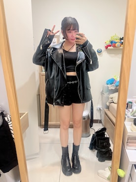 「AIR SPACE（エアースペース）のアイテム」を使った、cha buさん（レディース・157cm）の春コーディネート