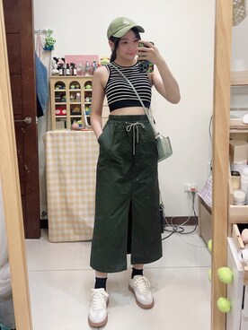 「SAMO ONDOH（セイモオンド）のアイテム」を使った、cha buさん（レディース・157cm）の夏コーディネート