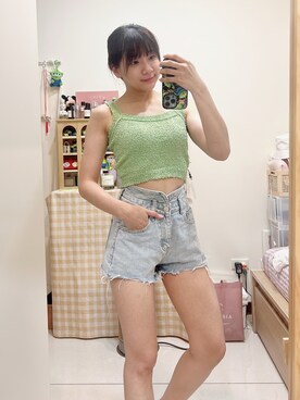 「XXX（マミロ）のアイテム」を使った、cha buさん（レディース・157cm）の夏コーディネート