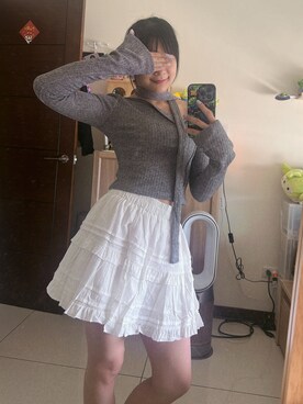 「XXX（マミロ）のアイテム」を使った、cha buさん（レディース・157cm）の春コーディネート