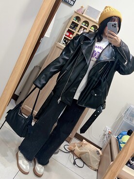 「SAMO ONDOH（セイモオンド）のアイテム」を使った、cha buさん（レディース・157cm）の冬コーディネート