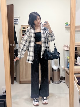 「SAMO ONDOH（セイモオンド）のアイテム」を使った、cha buさん（レディース・157cm）の冬コーディネート